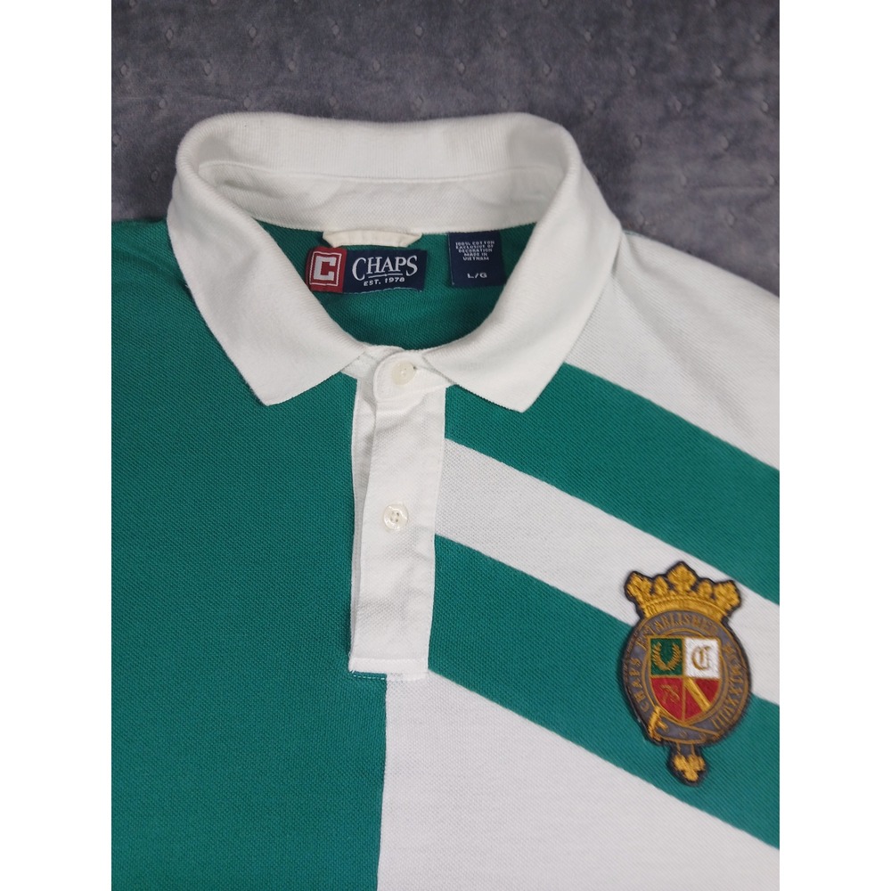 Chaps Polo Crest. Colorblock Crest. Rugby. Preppy. - Picture 2 of 5